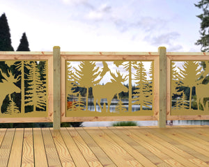 47"x30" - Single Moose Landscape Fence/Gate Panel Insert