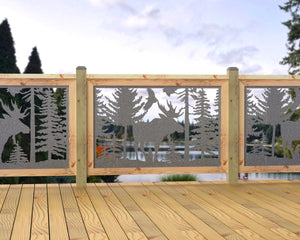 47"x30" - Single Moose Landscape Fence/Gate Panel Insert