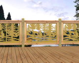 47"x30" - Wolves Howling Fence/Gate Panel Insert - Madison Iron and Wood