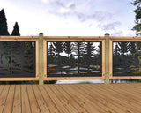 47"x30" - Wolves Howling Fence/Gate Panel Insert - Madison Iron and Wood