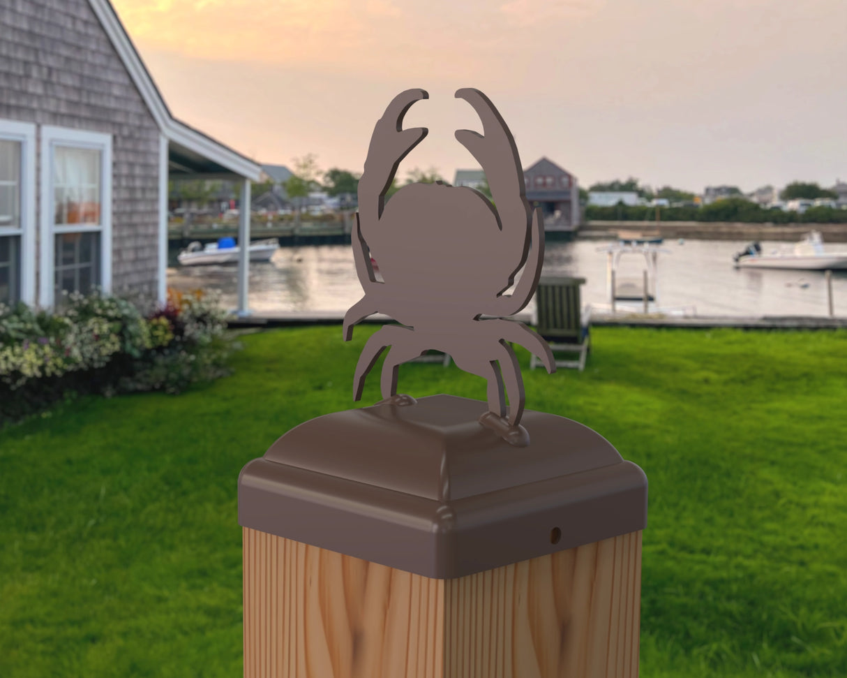 Crab Fence Post Cap (Multiple Post Sizes Available) - Madison Iron and Wood