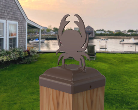 Crab Fence Post Cap (Multiple Post Sizes Available) - Madison Iron and Wood