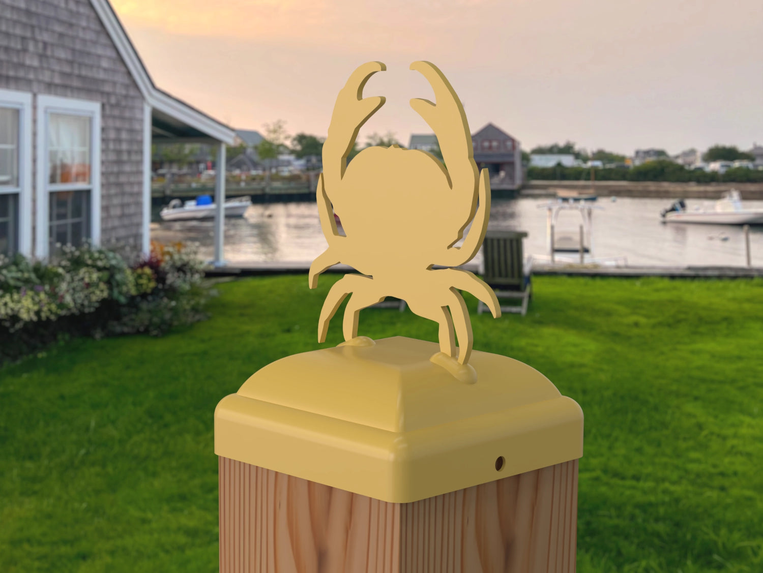Crab Fence Post Cap (Multiple Post Sizes Available) - Madison Iron and Wood