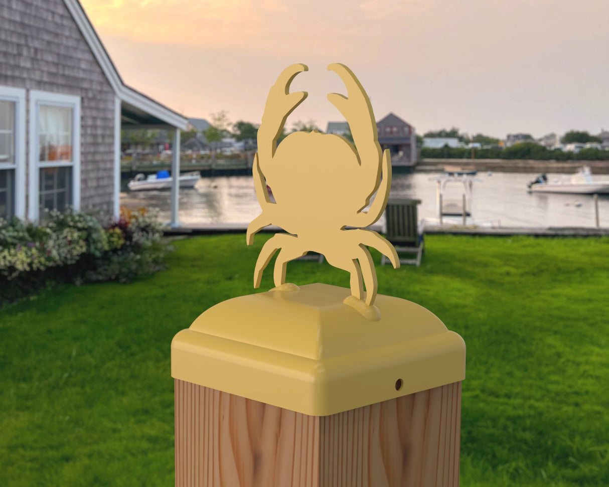 Crab Fence Post Cap (Multiple Post Sizes Available) - Madison Iron and Wood