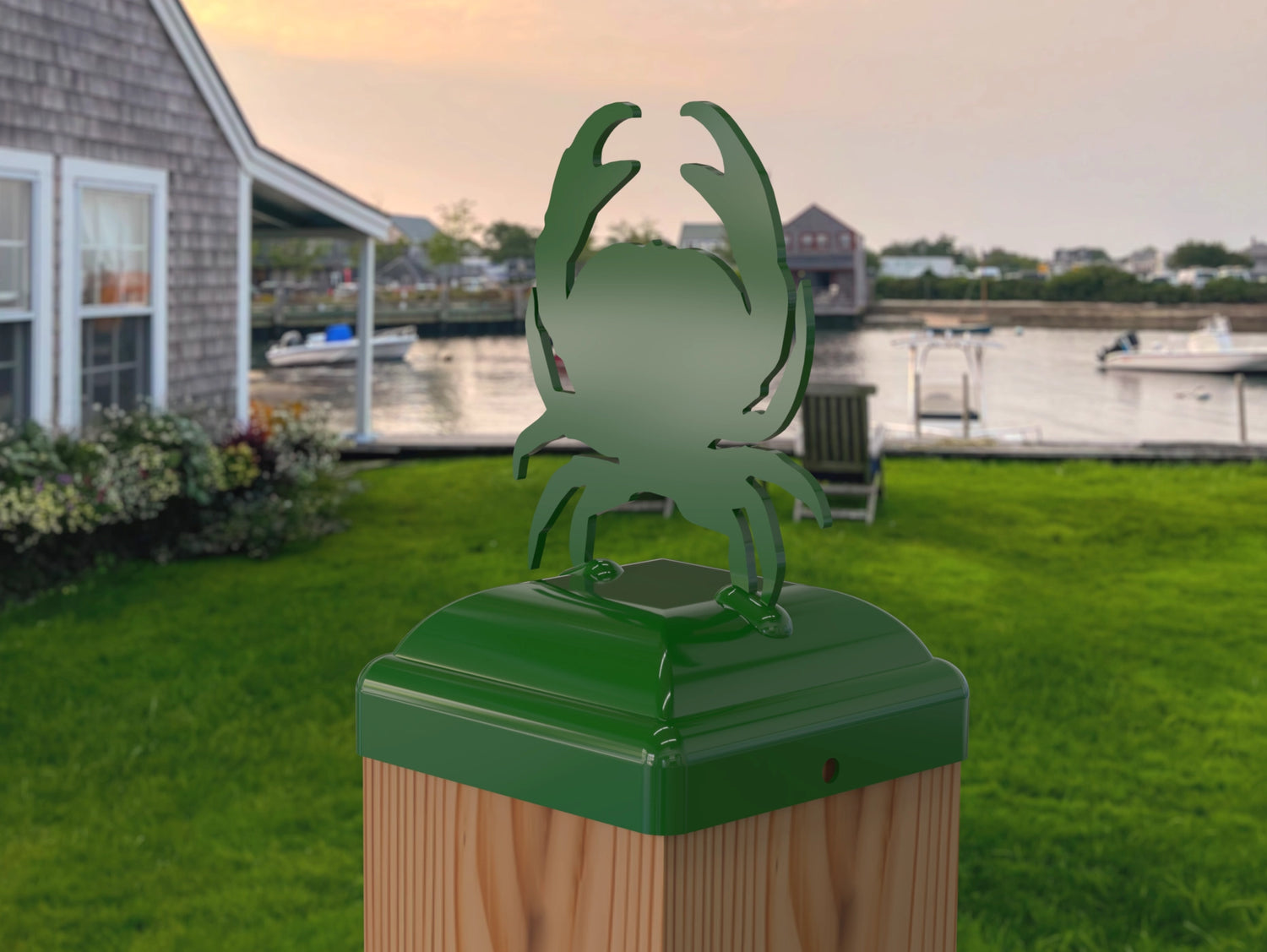 Crab Fence Post Cap (Multiple Post Sizes Available) - Madison Iron and Wood