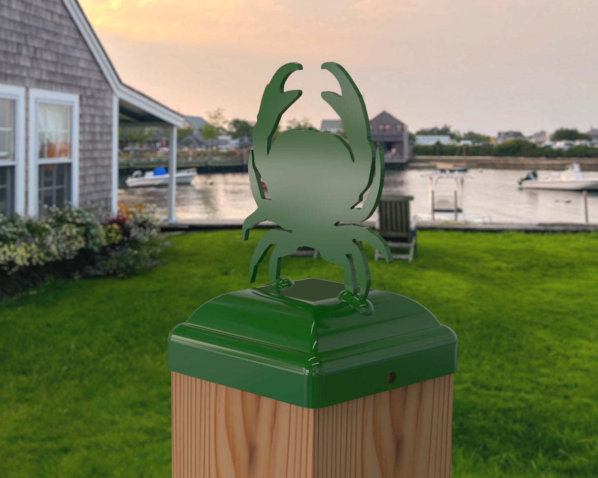 Crab Fence Post Cap (Multiple Post Sizes Available) - Madison Iron and Wood