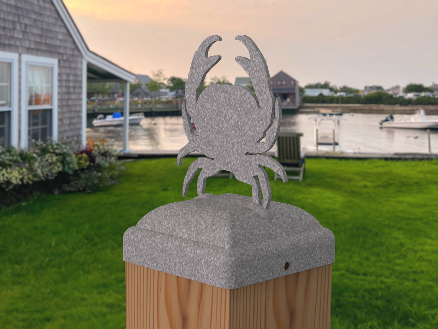 Crab Fence Post Cap (Multiple Post Sizes Available) - Madison Iron and Wood