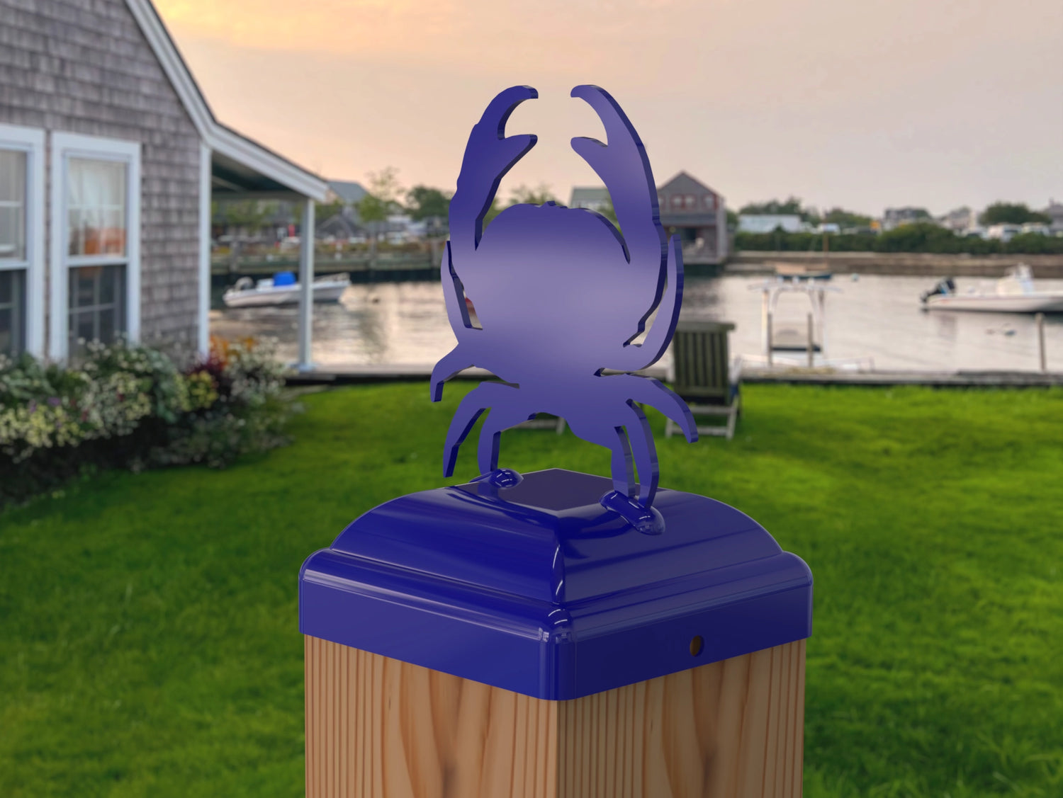 Crab Fence Post Cap (Multiple Post Sizes Available) - Madison Iron and Wood