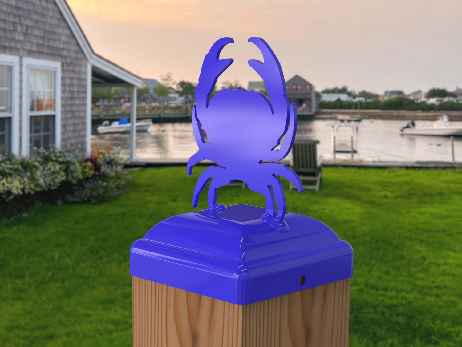 Crab Fence Post Cap (Multiple Post Sizes Available) - Madison Iron and Wood