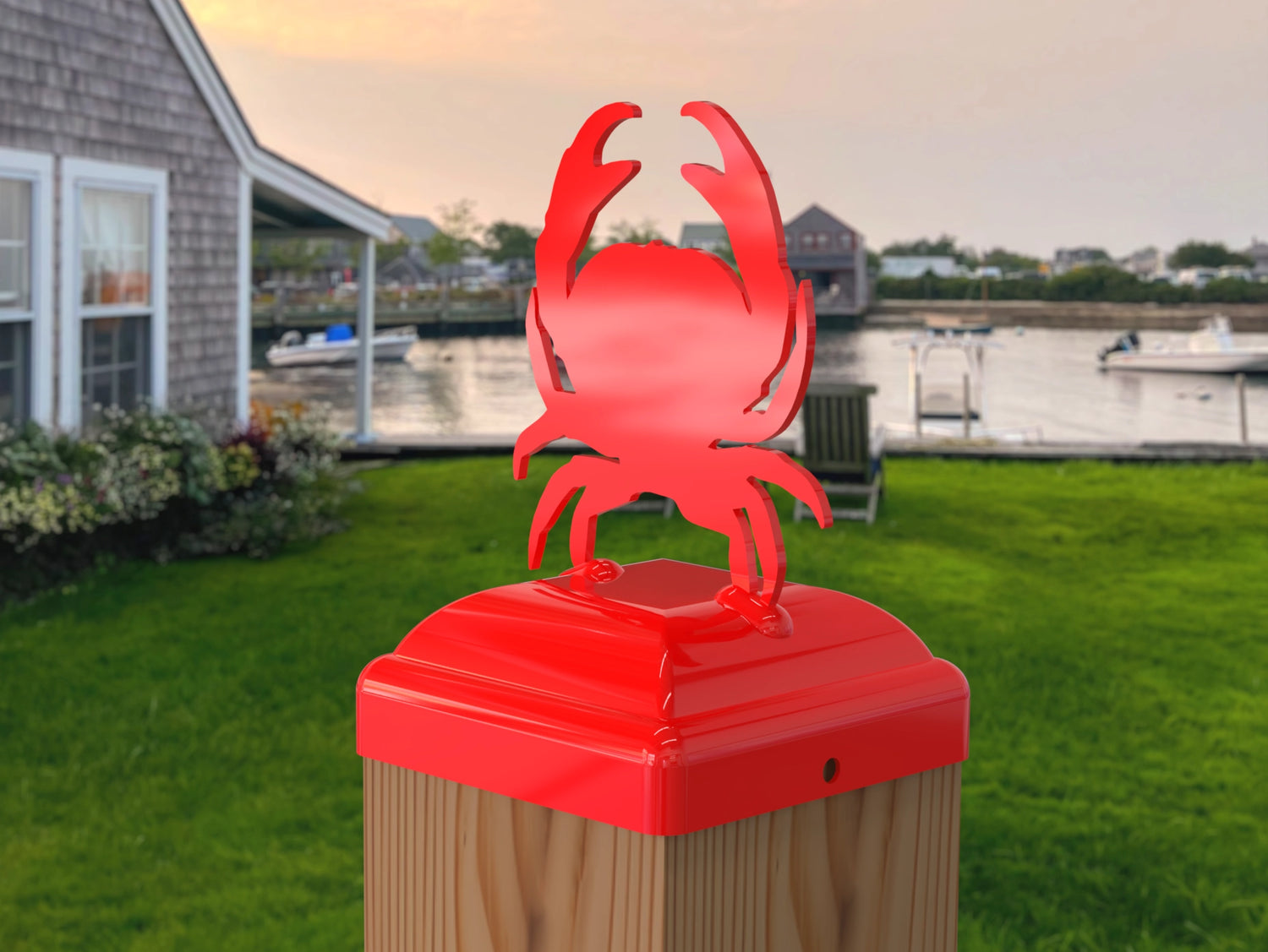 Crab Fence Post Cap (Multiple Post Sizes Available) - Madison Iron and Wood
