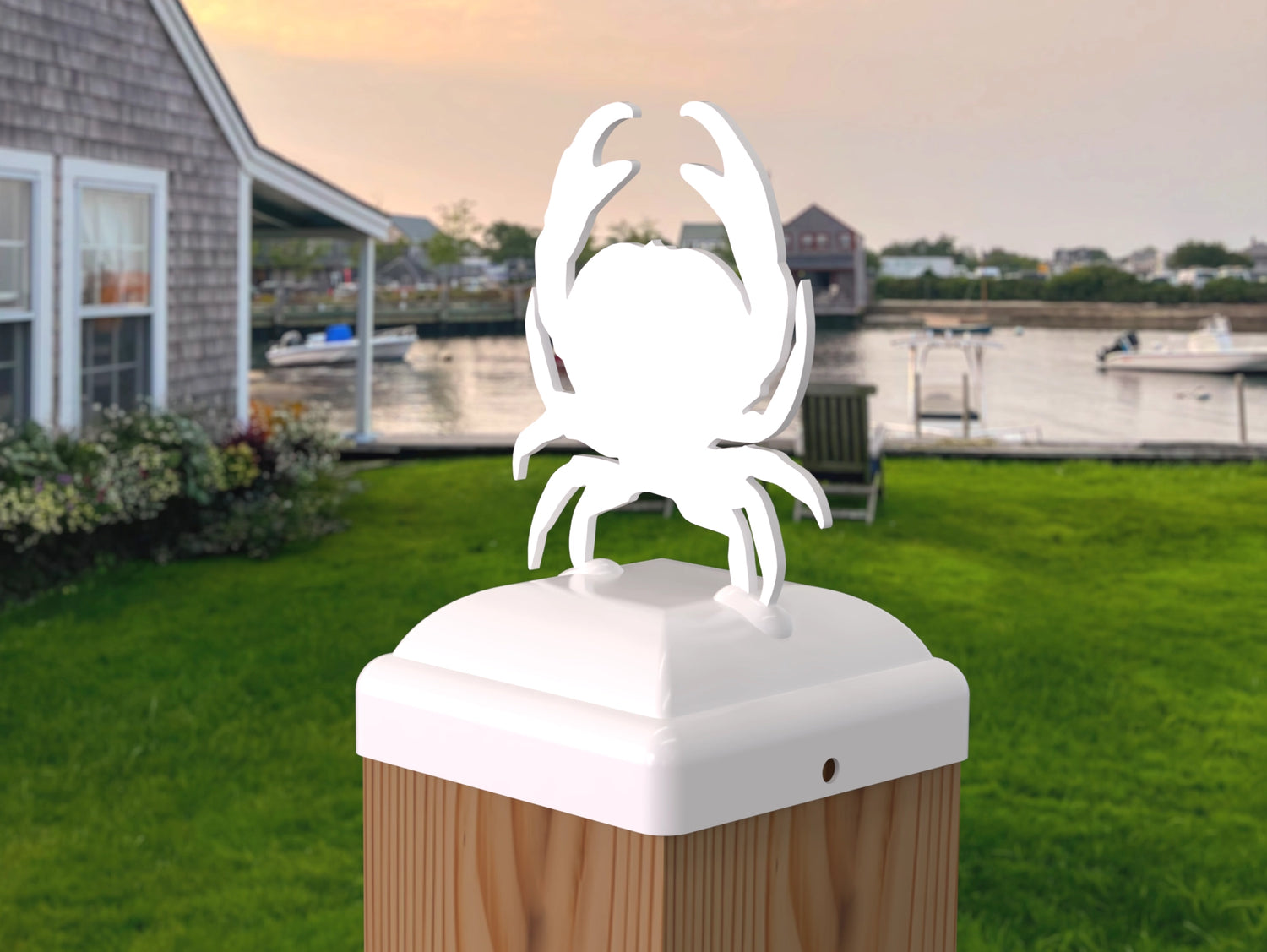 Crab Fence Post Cap (Multiple Post Sizes Available) - Madison Iron and Wood