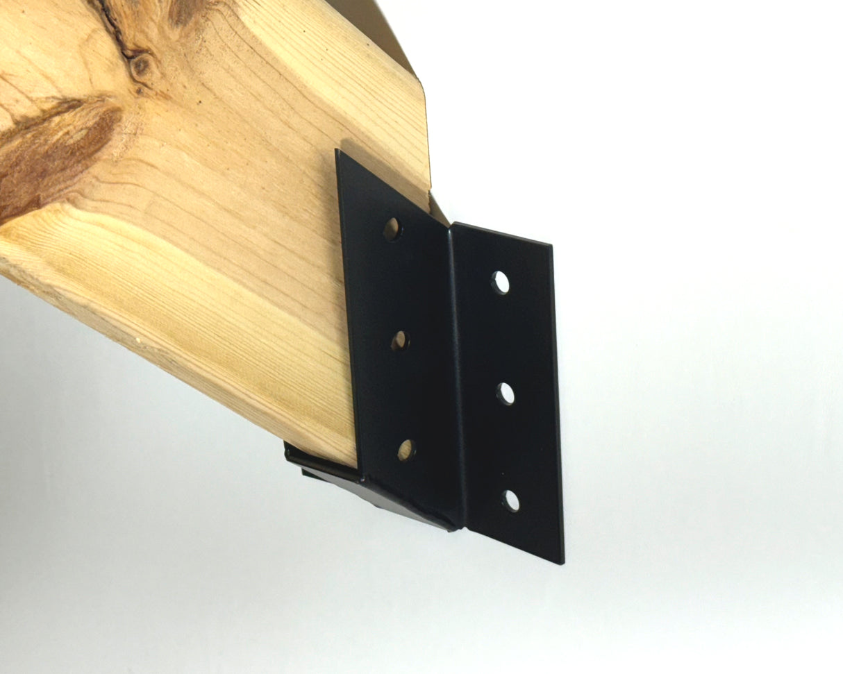 Up Angled Saddle Truss Brackets - True Sized - Madison Iron and Wood