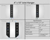 Support de suspension pour solive 2"x6"