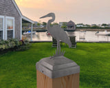 Blue Heron Fence Post Cap (Multiple Post Sizes Available) - Madison Iron and Wood