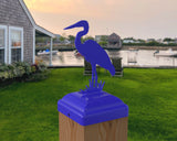 Blue Heron Fence Post Cap (Multiple Post Sizes Available) - Madison Iron and Wood