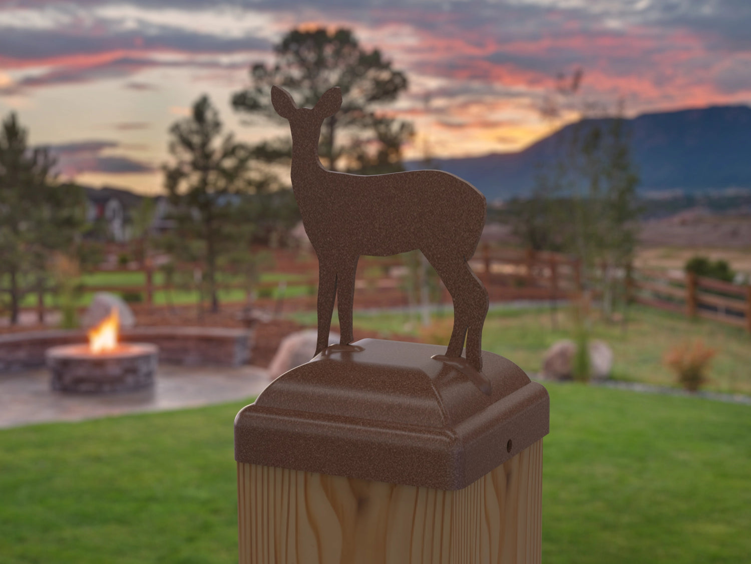 Doe Fence Post Cap (Multiple Post Sizes Available) - Madison Iron and Wood