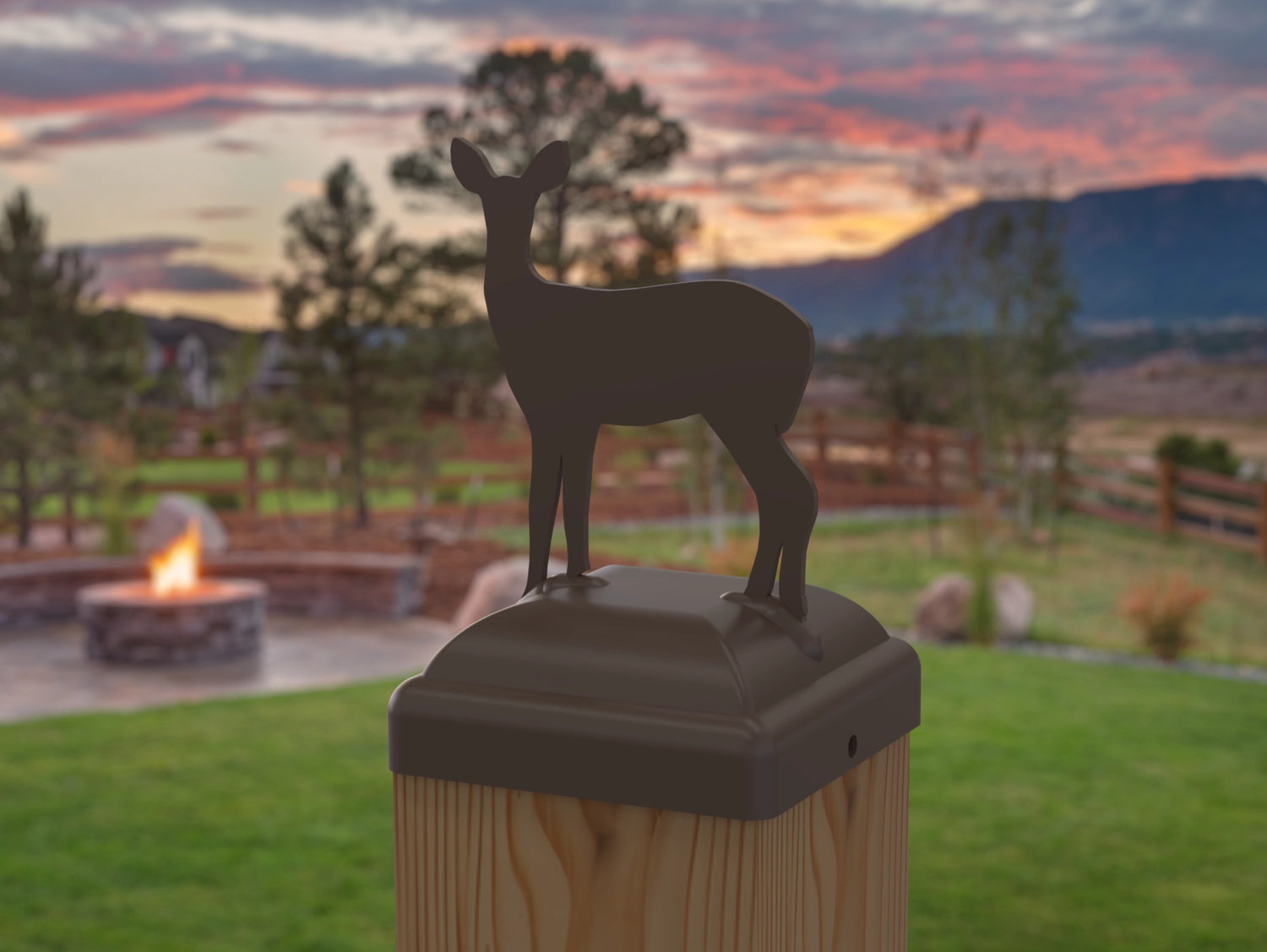 Doe Fence Post Cap (Multiple Post Sizes Available) - Madison Iron and Wood