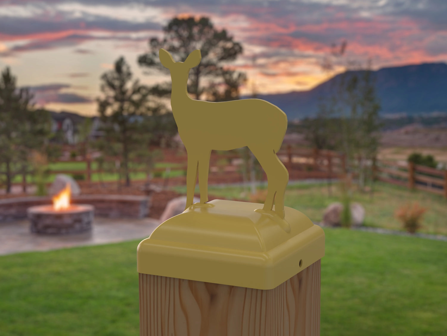 Doe Fence Post Cap (Multiple Post Sizes Available) - Madison Iron and Wood
