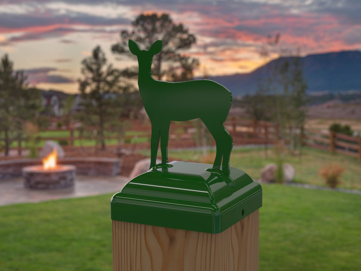 Doe Fence Post Cap (Multiple Post Sizes Available) - Madison Iron and Wood