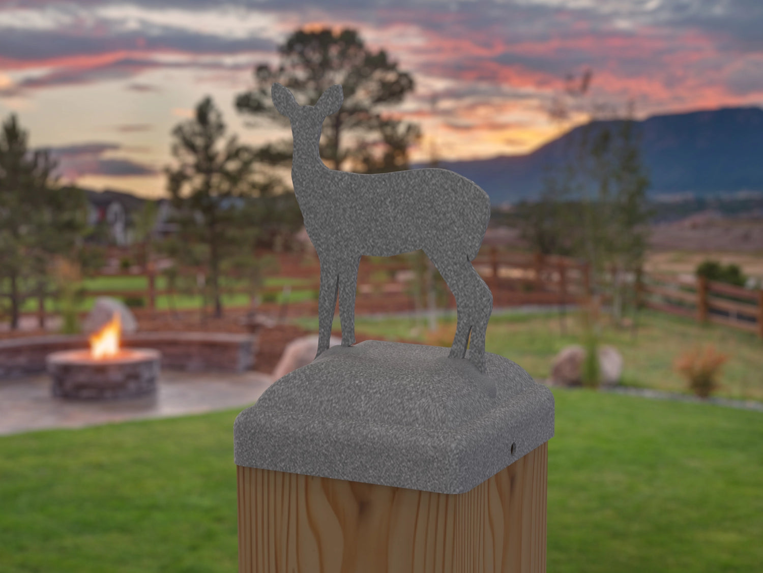 Doe Fence Post Cap (Multiple Post Sizes Available) - Madison Iron and Wood