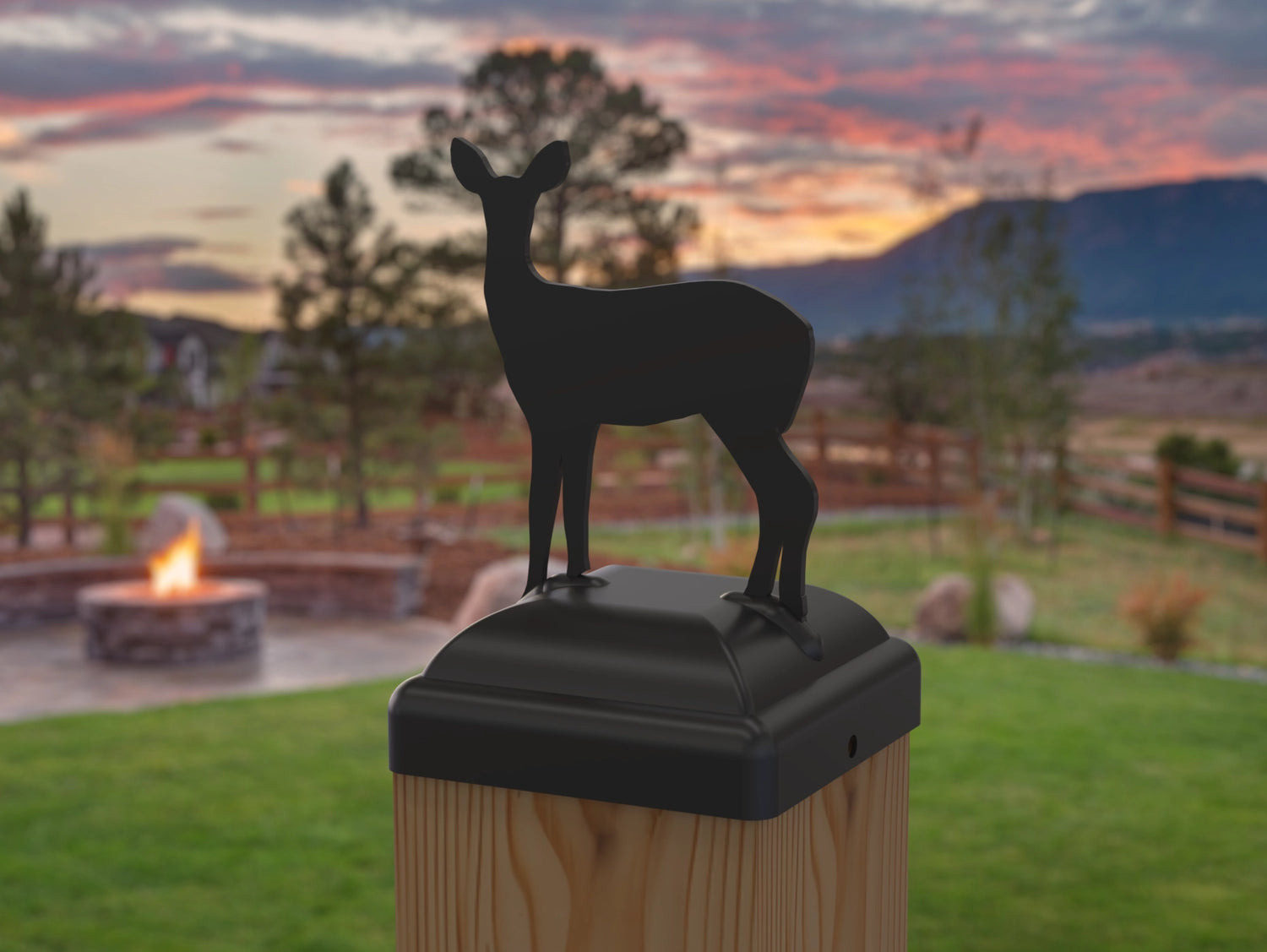 Doe Fence Post Cap (Multiple Post Sizes Available) - Madison Iron and Wood