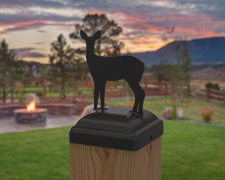 Doe Fence Post Cap (Multiple Post Sizes Available) - Madison Iron and Wood