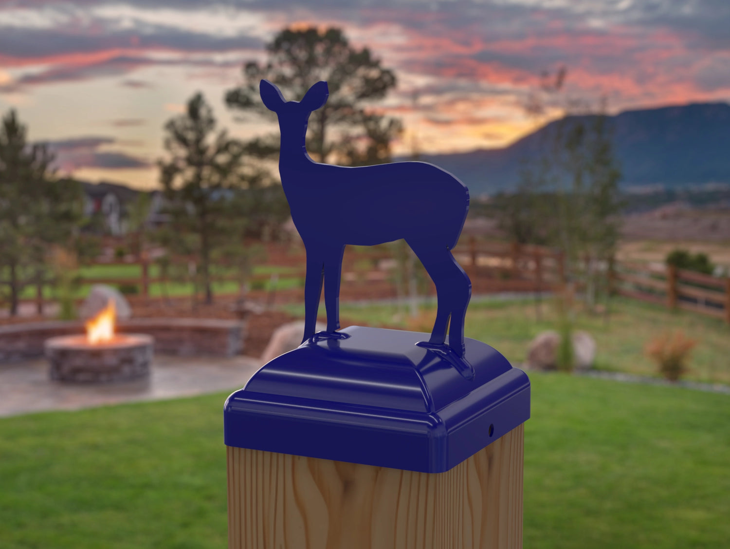 Doe Fence Post Cap (Multiple Post Sizes Available) - Madison Iron and Wood