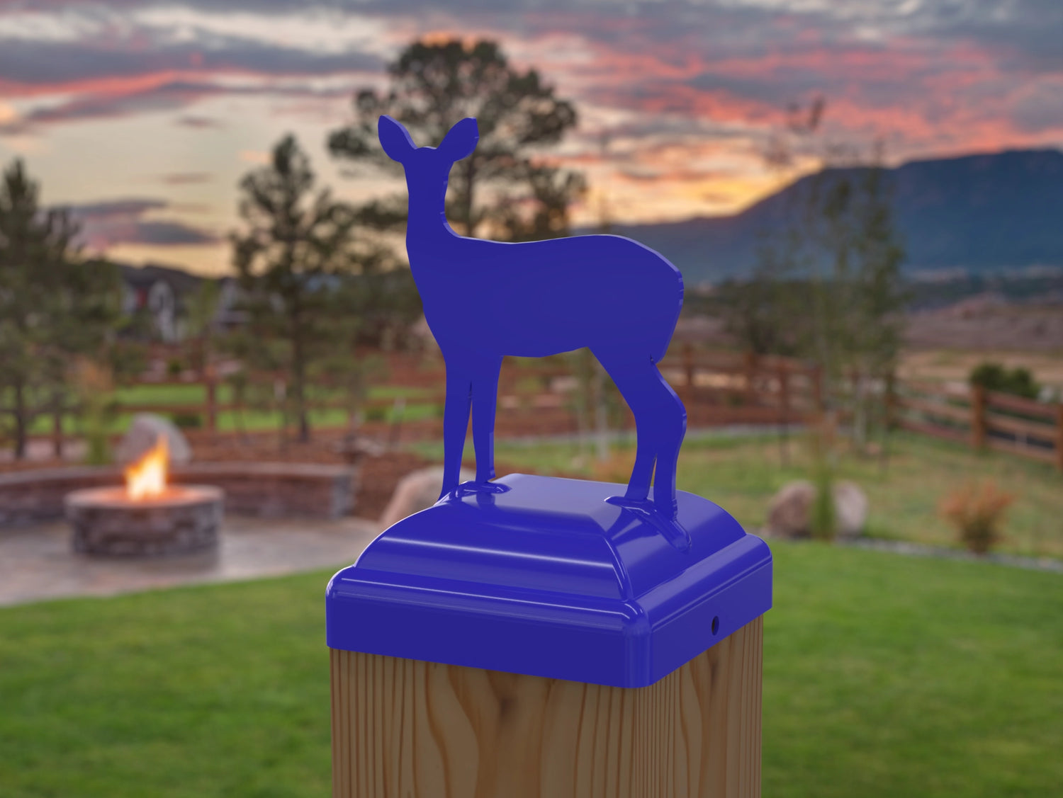 Doe Fence Post Cap (Multiple Post Sizes Available) - Madison Iron and Wood