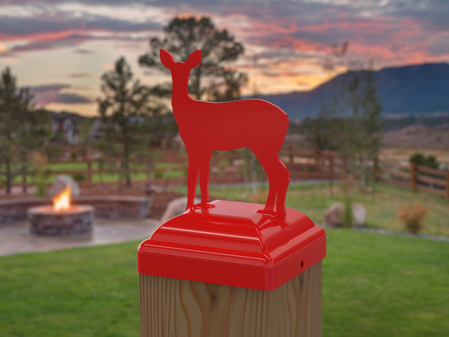 Doe Fence Post Cap (Multiple Post Sizes Available) - Madison Iron and Wood