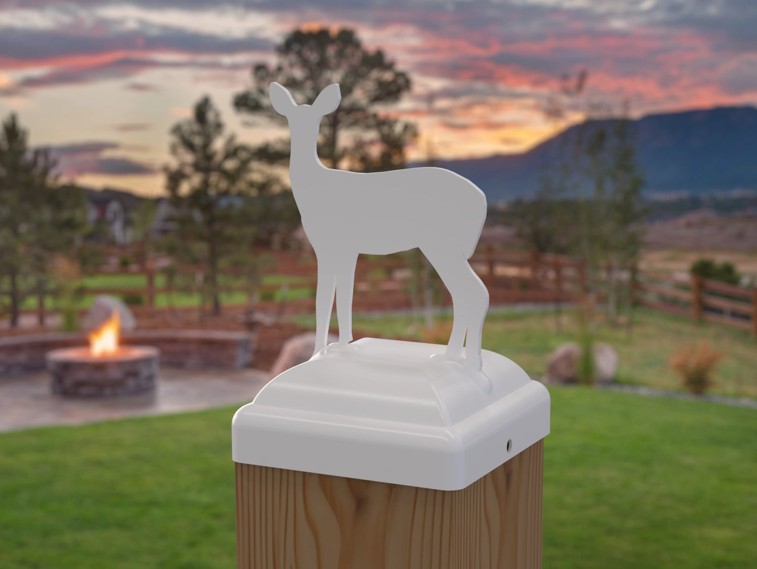 Doe Fence Post Cap (Multiple Post Sizes Available) - Madison Iron and Wood