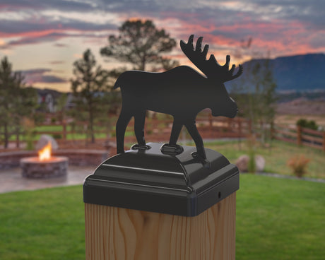 Moose Fence Post Cap (Multiple Post Sizes Available) - Madison Iron and Wood