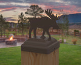 Moose Fence Post Cap (Multiple Post Sizes Available) - Madison Iron and Wood