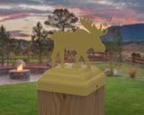 Moose Fence Post Cap (Multiple Post Sizes Available) - Madison Iron and Wood