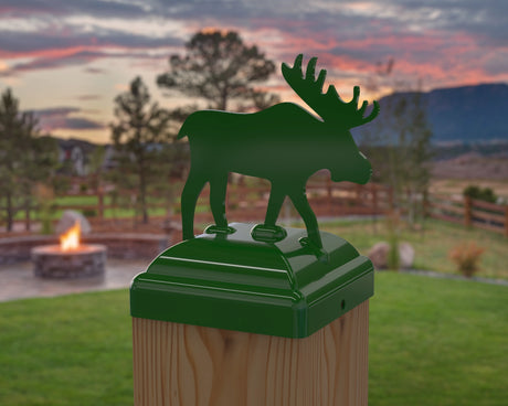 Moose Fence Post Cap (Multiple Post Sizes Available) - Madison Iron and Wood