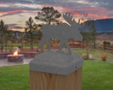 Moose Fence Post Cap (Multiple Post Sizes Available) - Madison Iron and Wood
