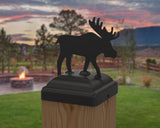 Moose Fence Post Cap (Multiple Post Sizes Available) - Madison Iron and Wood