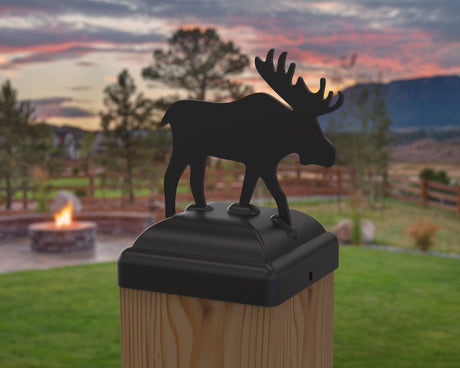 Moose Fence Post Cap (Multiple Post Sizes Available) - Madison Iron and Wood