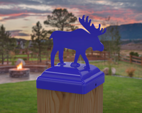 Moose Fence Post Cap (Multiple Post Sizes Available) - Madison Iron and Wood