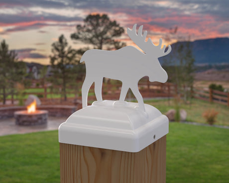 Moose Fence Post Cap (Multiple Post Sizes Available) - Madison Iron and Wood