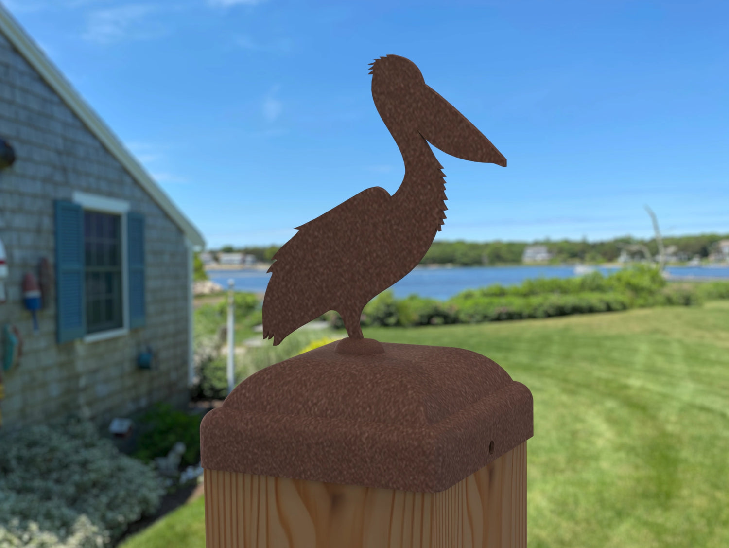Pelican Fence Post Cap (Multiple Post Sizes Available) - Madison Iron and Wood