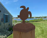Sea Turtle Fence Post Cap (Multiple Post Sizes Available) - Madison Iron and Wood