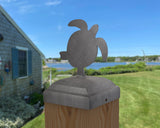 Sea Turtle Fence Post Cap (Multiple Post Sizes Available) - Madison Iron and Wood