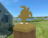 Sea Turtle Fence Post Cap (Multiple Post Sizes Available) - Madison Iron and Wood