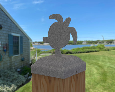 Sea Turtle Fence Post Cap (Multiple Post Sizes Available) - Madison Iron and Wood