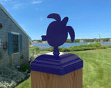 Sea Turtle Fence Post Cap (Multiple Post Sizes Available) - Madison Iron and Wood