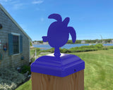 Sea Turtle Fence Post Cap (Multiple Post Sizes Available) - Madison Iron and Wood