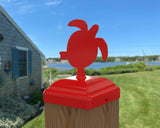 Sea Turtle Fence Post Cap (Multiple Post Sizes Available) - Madison Iron and Wood