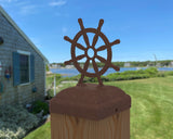 Ship Wheel Post Cap (Multiple Post Sizes Available)