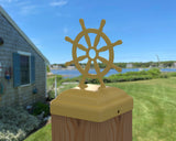 Ship Wheel Post Cap (Multiple Post Sizes Available)