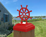 Ship Wheel Post Cap (Multiple Post Sizes Available)